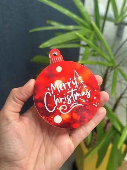 Kit 10 Bolas Enfeite de Natal Personalizado