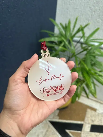 Kit 10 Bolas Enfeite de Natal Personalizado