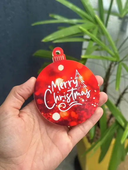 Kit 10 Bolas Enfeite de Natal Personalizado