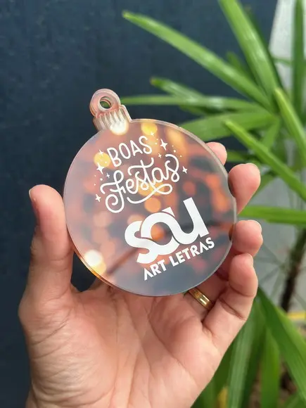 Kit 10 Bolas Enfeite de Natal Personalizado