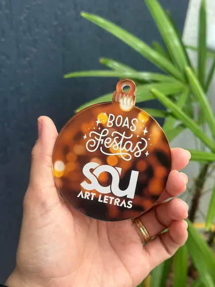 Kit 10 Bolas Enfeite de Natal Personalizado