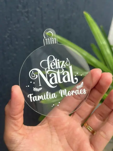 Kit 10 Bolas Enfeite de Natal Personalizado