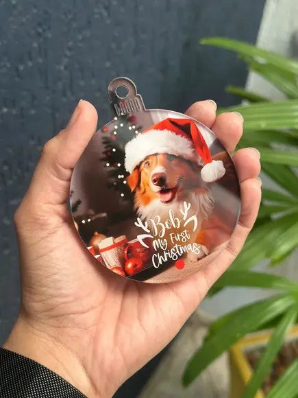 Kit 10 Bolas Enfeite de Natal Personalizado