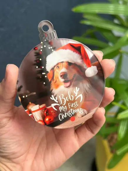 Kit 10 Bolas Enfeite de Natal Personalizado