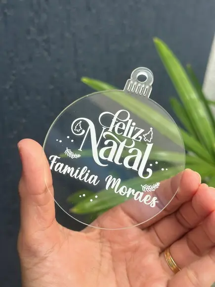 Kit 10 Bolas Enfeite de Natal Personalizado