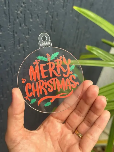 Kit 10 Bolas Enfeite de Natal Personalizado