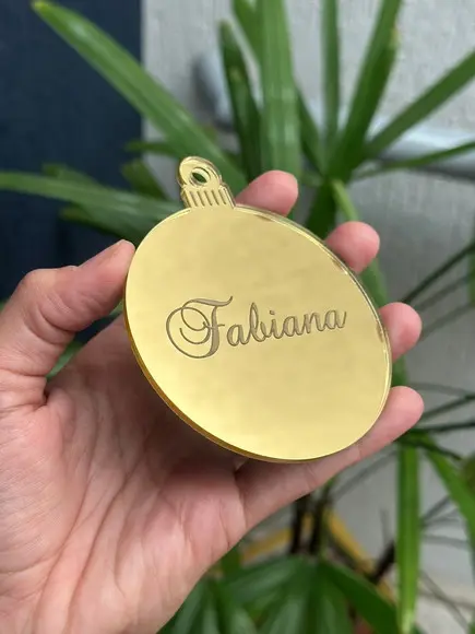 Kit 10 Bolas Enfeite de Natal Personalizado