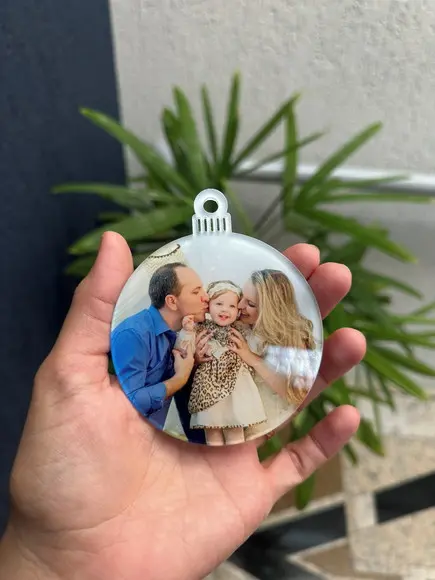 Kit 10 Bolas Enfeite de Natal Personalizado