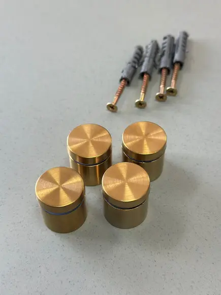 Kit de Parafusos e Prolongadores Dourado G - 4 Unidades 2,5
