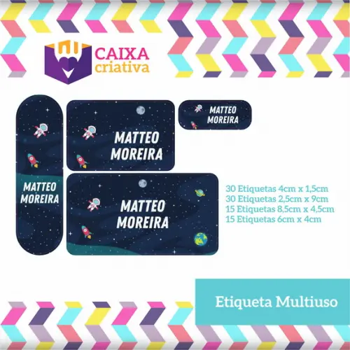Kit Etiquetas Adesivas - Astronauta