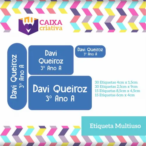 Kit Etiquetas Adesivas - Azul