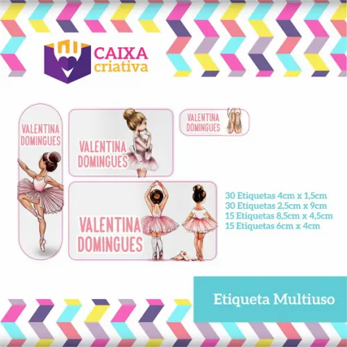 Kit Etiquetas Adesivas - Bailarina