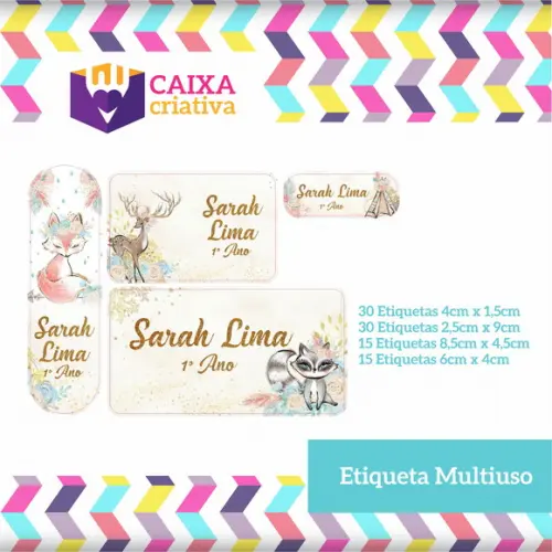 Kit Etiquetas Adesivas - Boho