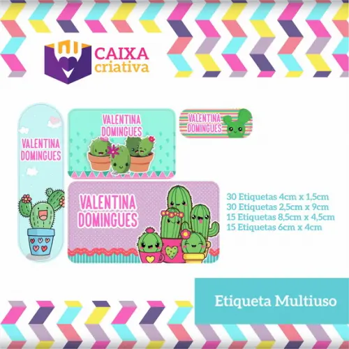 Kit Etiquetas Adesivas - Cacto