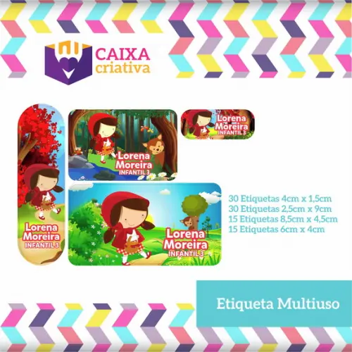 Kit Etiquetas Adesivas - Chapeuzinho