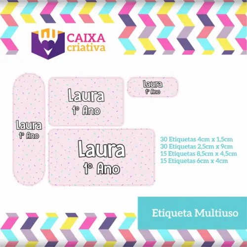 Kit Etiquetas Adesivas - Confete