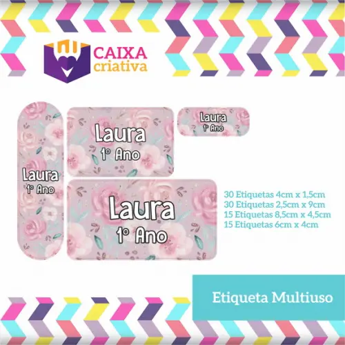 Kit Etiquetas Adesivas - Flores