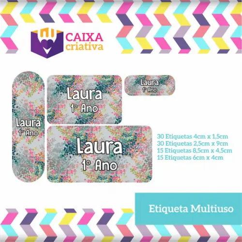 Kit Etiquetas Adesivas - Flores