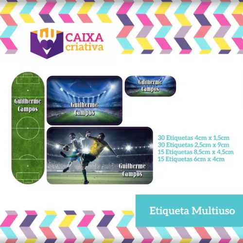 Kit Etiquetas Adesivas - Futebol