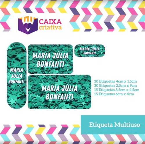 Kit Etiquetas Adesivas - Glitter