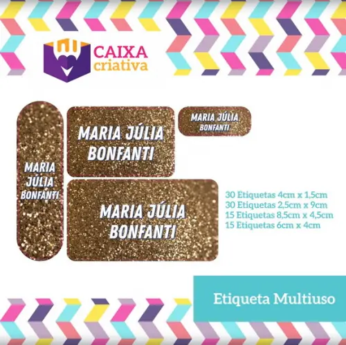 Kit Etiquetas Adesivas - Glitter