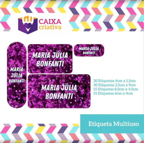 Kit Etiquetas Adesivas - Glitter