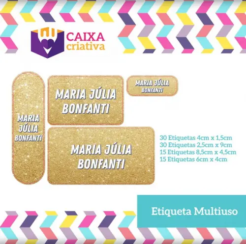 Kit Etiquetas Adesivas - Glitter
