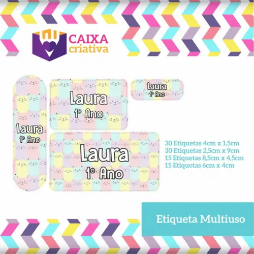 Kit Etiquetas Adesivas - Gatinhos
