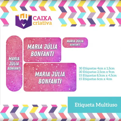 Kit Etiquetas Adesivas - Glitter