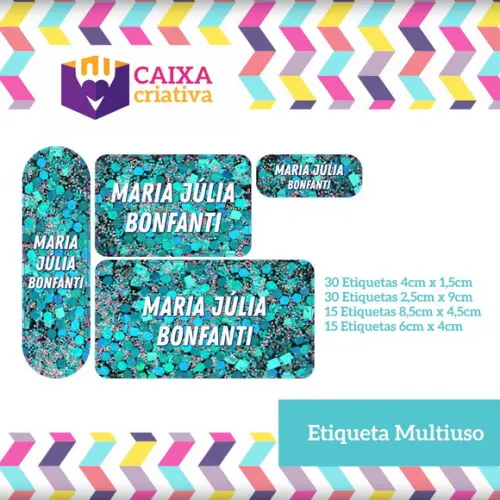 Kit Etiquetas Adesivas - Glitter