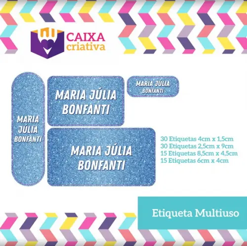 Kit Etiquetas Adesivas - Glitter