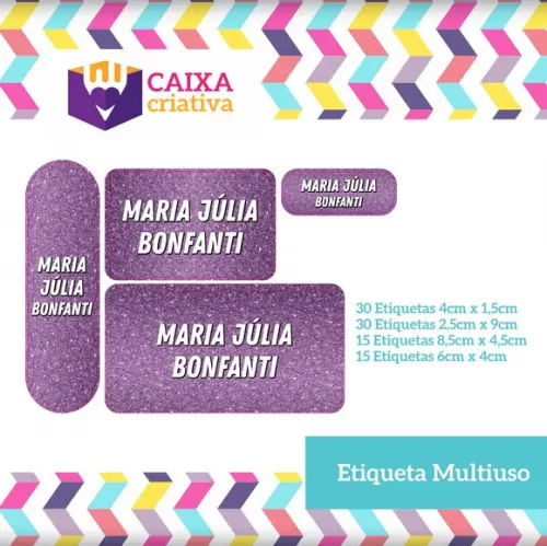 Kit Etiquetas Adesivas - Glitter