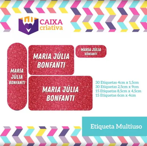 Kit Etiquetas Adesivas - Glitter
