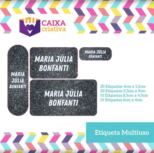 Kit Etiquetas Adesivas - Glitter