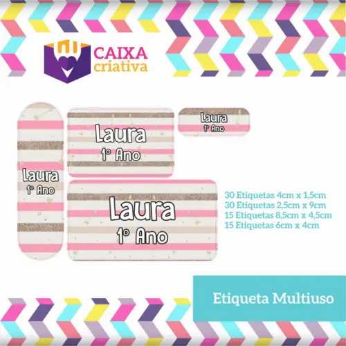 Kit Etiquetas Adesivas - Listras