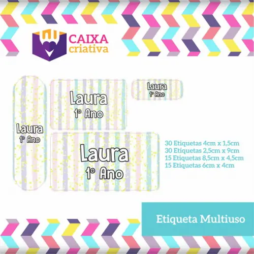 Kit Etiquetas Adesivas - Listras