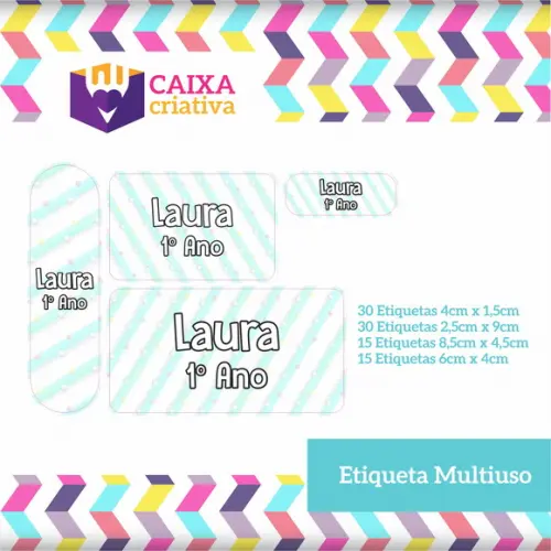 Kit Etiquetas Adesivas - Listras