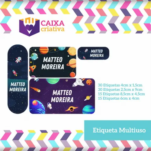 Kit Etiquetas Adesivas - Planetas