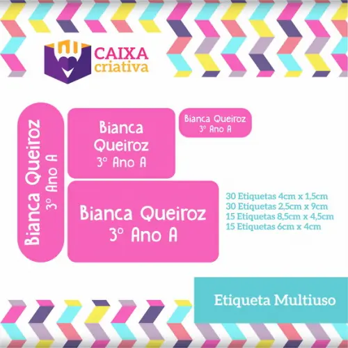 Kit Etiquetas Adesivas - Rosa