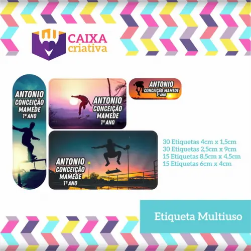 Kit Etiquetas Adesivas - Skate