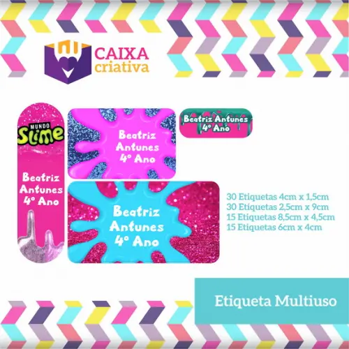 Kit Etiquetas Adesivas - Slime