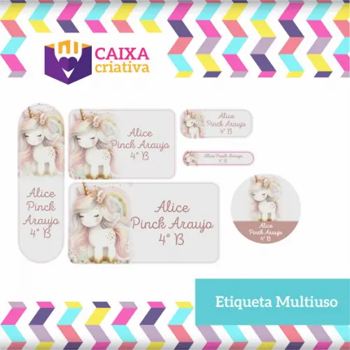 Kit Etiquetas Adesivas - Unicórnio