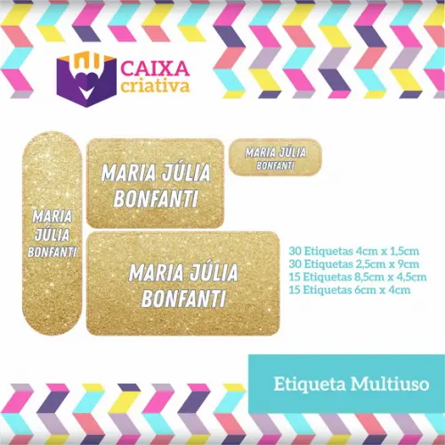 Kit Etiquetas Escolares Gold