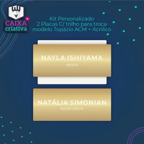 Kit Placa de Identificação de Sala - Modelo Topázio Acrílico