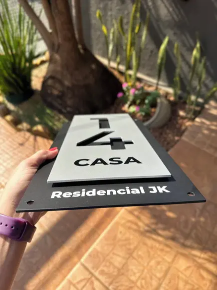 Número para Casa Acm com Acm - 2 Dígitos 20x40