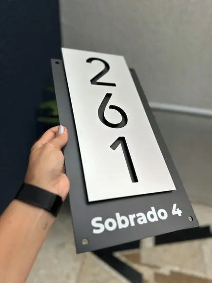 Número para Casa Acm com Acm - 3 Dígitos 20x40