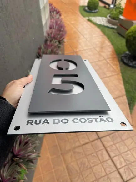 Número para Casa Acm com Acm - 2 Dígitos 20x40