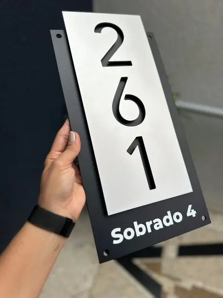 Número para Casa Acm com Acm - 3 Dígitos 20x40