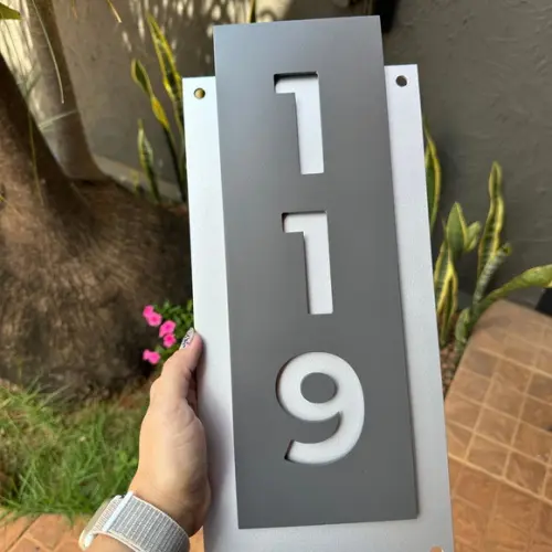 Número para Casa Acm com Acm - 3 Dígitos 20x40