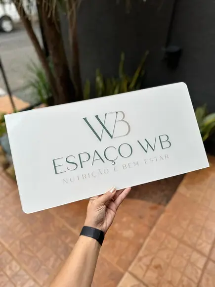 Placa Comércio Acrilico - Efeito Cristal 40x24 Impressão Uv
